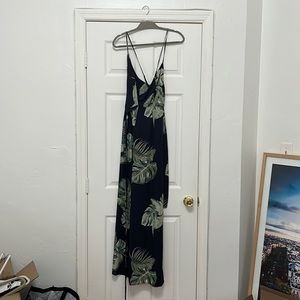 Leaf print jumpsuit